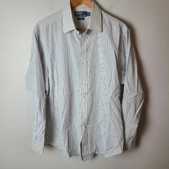 Ralph Lauren Men's Striped Button Down Shirt - Picture 1 of 8